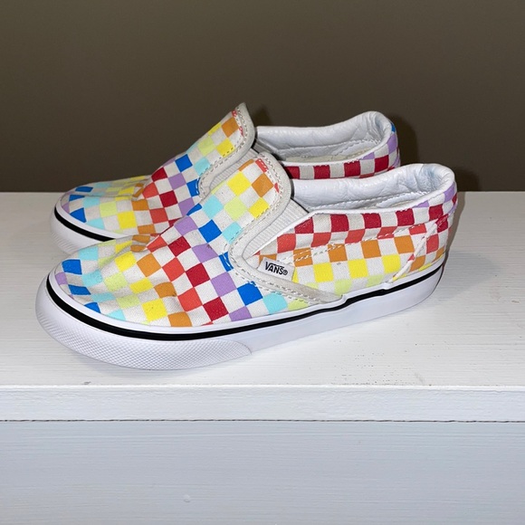 Vans Other - 🏁Vans rainbow checkerboard sneakers